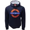 British Heritage Brands TFL™129 Licensed Unisex Mind The Gap™ Chain Stitch Embroidery Hooded Sweatshirt XS to 4XL