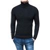 Evoga Pullover Dolcevita Uomo a Collo Alto Maglione Invernale in ciniglia