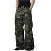 Generisch Fashion Hip Hop, pantaloni da uomo per moto, jeans, camouflage da lavoro, larghi, oversize, streetwear, casual, oversize, pantaloni cargo baggy jeans con tasche, gamba dritta, pantaloni outdoor