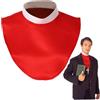 Pesoncarl Collare staccabile, 15x11 pollici Collare da prete morbido e confortevole, Clero unisex con inserto, Dickey lavabile per costumi, Chiesa, Coro, Bomboniera rossa