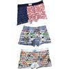 Gasolino (3pz) Boxer Bimbo in Cotone Elasticizzato Fantasia Secondo la disponibilità (Immagine indicativa) (9/10 Anni, Multicolore)