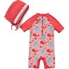 BONVERANO Costume Intero Neonato Manica Corta neonata Protezione UV 50+
