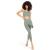 Invertika Top Completo da Donna - Leggings Snellente Sportivo da Donna in Microfibra Anticellulite Verde - Intimo Modellante - Contenitivo - Vita Alta Termica Made in Italy_XS/S