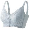 HLYLDL Reggiseno in Pizzo con Cerniera Frontale a Copertura Totale da Donna Supporto Posteriore Wireless Spallacci Larghi Reggiseno per Tutti i Giorni
