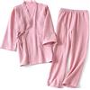 OWLONLINE Pigiama da Donna in Morbido Cotone Crepe Puro Pigiama Kimono Giapponese