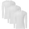 SNELLY Maglia o Maglietta Intima Uomo (Pacco da 3-6-9 Bianca) 100% Caldo Cotone Girocollo Manica Lunga 7008, Intimo e Non Solo, Comodo, di qualità, di Marca, Protegge dal Freddo, Resiste ai Lavaggi