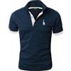 VMSUCIJ Polo Elegante Uomo Manica Corta in Cotone Camicia con Tasca Sportiva Slim T-Shirt