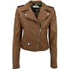 JOPHY & CO. Giacca Corta Donna Vera Pelle Moto Vintage con Tasche e Cerniere (cod. 207939 & 207968)