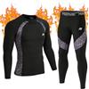 MeetHoo Intimo Termico Uomo Biancheria Intima Termica Set Antivento Funzionale Base Layer Traspirante Maglia Termica & Pantaloni per Invernali Sportiva Sci Corsa