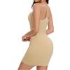 MISS MOLY Abito da donna senza cuciture, abito sexy da donna, modellante, con schiena a forma di Y, beige., M