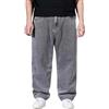 Maskjuwio Baggy Jeans da uomo taglie forti, gamba larga, pantaloni per il tempo libero, con tasche, oversize, pantaloni da jogging con elastico, Hip Hop Streetwear, skateboard, tinta unita, da uomo, vestibilità