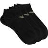 EMPORIO ARMANI Confezione da 3 paia di calzini da uomo, nero/nero/nero, S/M, Nero/Nero/Nero, S/M