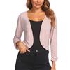 Hotouch Bolero Donna Festive Estate Coprispalle Elegante Spalla Giacca 3/4 Manica Cardigan per Vestito Rosa Taglia L
