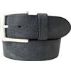Brazil Lederwaren Cintura intercambiabile in pelle bovina senza fibbia 4 cm | Cintura con bottone a pressione per uomo donna 40 mm | Cintura in pelle 4 cm