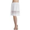 BEAUTELICATE Donna Sottogonna Sottovest Mezza Gonna per Donna Gonna Pizzo in Cotone Nera Avorio (Avorio-55cm Lunghezza, XL)