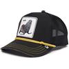 Goorin Bros. Ticket Trucker Cap Basecap Baseballcap Truckercap Meshcap Snapback, Nero (sigillo di approvazione), taglia unica