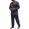 Karelpiù KAREL PIU' Pigiama Uomo Invernale in Cotone Caldo Interlock 100%. Taglie Over Size. Pigiama Lungo Due Pezzi Aperto o Chiuso (IT, Testo, 4XL, Regular, Regular, 102 Blu)