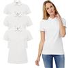 Ristohouse Set 3 Pezzi - Polo Bianca piquè da Donna (Bianco Candido) - 100% Cotone Fresco e Leggero - Ottima vestibilità - Ideale per Il Lavoro, Cucina, pizzaiolo ECC