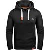 Grin&Bear Uomo Felpa con Cappucio GB023-Nero-XXL