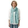 ERAKLE Sciarpa Donna in Seta e Cotone - Foulard Elegante Leggero per Tutte le Stagioni | Motivo Floreale, Animalier o Geometrico | Idea Regalo Chic (AcquaMarina)