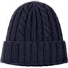 CLASSE77 - Cappello in Lana con Fantasia di Cucitura a Treccia - Berretto in Maglia Artigianale - Made in Italy (IT, Testo, Taglia Unica, Blu)