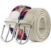 TANGCHAO 2 Pezzi Cinture elastiche intrecciate, set cintura uomo e donna