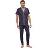 SNELLY Pigiama Uomo Cotone Estivo, CL872 Notte