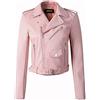Generic Donne Signore Moda Cappotto Giacca La Cintura Moda In Ecopelle Cool Zipper Decorazione Giacche Stile Racing Biker Giacca Donna Full Zip Maglione