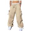 Generic 2025 Pantaloni Cargo Uomo Casual Pantaloni Baggy Arrampicata da Passeggio Larga Taglie Forti Uomo Leggero Elastico Trekking Pantalone Leggeri e Traspiranti per Jogging All'aperto