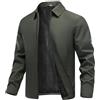 Allthemen Giacca Leggera Zip Casual Uomo Estate Jacket Bomber | Giubbotto a Vento, Tinta Unita, Risvolto Classico, Tessuto Elastico, Morbido Traspirante, 2 Tasche a Mano, Business Casual