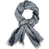 Ella Jonte Sciarpa leggera da uomo grigio nero o blu viscosa sciarpa per uomo, grigio., Taglia unica