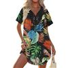 Ekouaer Copricostume Donna Mare Vestito,Scollo a V Pizzo Copricostume Estivo per Un Solarium, Piscina,Spiaggia(PAT1-M)