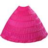 BEAUTELICATE Sottogonna Petticoat Donna Gonna Lunga 6 Cerchio Crinolina Rockabilly Vintage Sottoveste per Vestito Abito da Sposa Anni 50 Bianca Nera