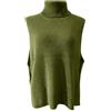 Generic Gilet a collo alto da donna, lavorato a maglia, senza maniche, canotta, tinta unita, collo alto, casual, canotta in maglia, business sweater, tempo libero, pullover senza maniche, maglione lavorato a