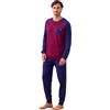 Noidinotte; more than pyjamas Noidinotte - Pigiama Uomo Invernale in Caldo Cotone Articolo Roberto. - S Bordeaux