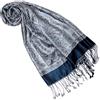 Lorenzo Cana Pashmina Sciarpa Foulard tessuto jacquard 100% seta motivo Paisley sciarpa di seta foulard di seta pashmina di seta multicolore 70 x 190 cm, 70 x 190 cm