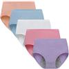 Anntry Mutande per Periodo Mestruale per Grandi Ragazze Mutande Anti-perdite per Adolescenti Mutandine Protettive in Cotone da Donna Post-Parto (XL, Stile2)