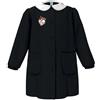 Siggi Happy School Grembiule Bambina Divisa Scuola Primaria Ricamo Bouquet of Love, Colore Nero, Chiusura a Bottone ad Asola