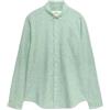 Marks & Spencer Uomo Camicia vestibilità Regolare in Misto Cotone e Lino - Colletto Button-Down