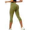 Generico Leggins Sportivi Donna 3/4 Push Up Pantaloni Capri Modellanti a Vita Alta Pantaloncini Palestra Fitness Yoga Pants Controllo Pancia Pinocchietto Elastici Morbido Linfodrenaggio Lipedema