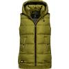 MARIKOO Caldo gilet invernale da donna trapuntato con cappuccio Zarinaa, XS-XXL, Verde muschio , S