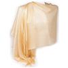 Emila Stola dorata cerimonia coprispalle elegante a rete con frange foulard scialle grande sciarpa lurex da matrimonio per abito da sera giorno primavera estate 2026 Oro chiaro
