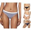 Sloggi 4-6-8 Pezzi Slip Donna in Cotone 100 Mini Vita Bassa Mutandine (44, 6 Pezzi Blu)