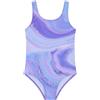 Ewbob Costume Intero Bambina,Costume da Bagno Monopezzo per Bambini,Swimsuit da Bagno Sportivo, Bagno ad Asciugatura Rapida per Ragazze(C3)-005-Purple-9-10Y