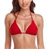 RELLECIGA Costume Donna Reggiseno Bikini Triangolo Top Rosso S