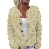 Gienslru Cardigan Estivo da Donna, Golfino a Lungo Maniche con Scollo Aperto sul Davanti Maglieria Leggero Cappotto, Casual Coprispalle Giacca Softshell Autunno