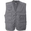 Siry Work Gilet senza maniche uomo multitasche, in cotone e poliestere, pesca, logistica, con tasca portabadge a scomparsa e profili rifrangenti, JRC Art. New Safari
