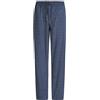 El Búho Nocturno Pantaloni Pigiama Uomo Lungo - 100% Cotone Flanella Invernale Caldo o Popeline Traspirante - Tasche Vita Elastica Coulisse Patta Bottoni - 100% Cotone, Blu 8301, 3XL