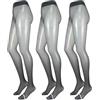 Girardi KELLY Collant semi-velato 40 Den - 3 paia/pezzi (XL, Nero)