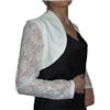 Fantasy Coprispalle Elegante Corto Cerimonia Pizzo e Raso Cardigan Matrimonio Battesimo Donna Ragazza
